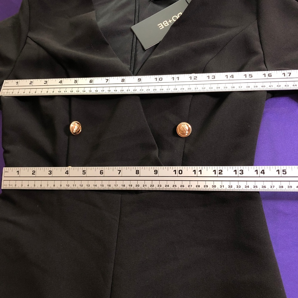 New 📯DO&BE Stunning Military Buttoned Black Romper - Picture 5 of 8